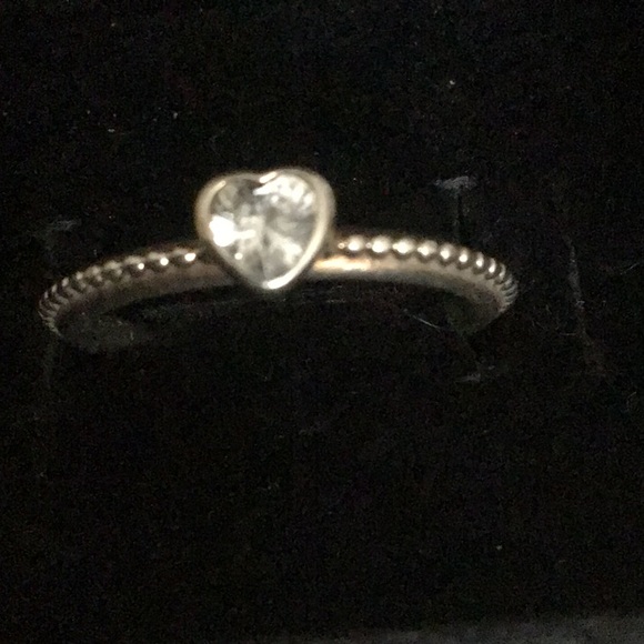 COPY - Pandora clear heart beaded ring - Picture 2 of 5
